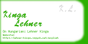 kinga lehner business card